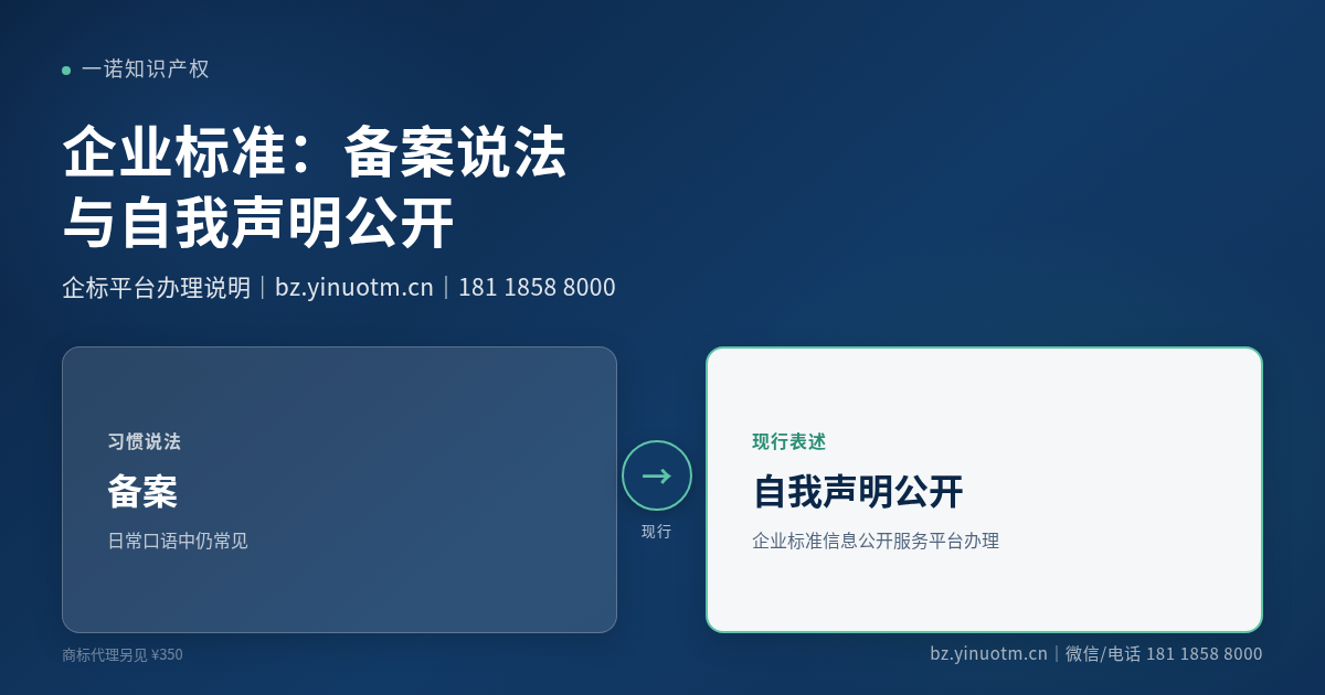企业标准备案还是自我声明公开？企标平台办理指南
